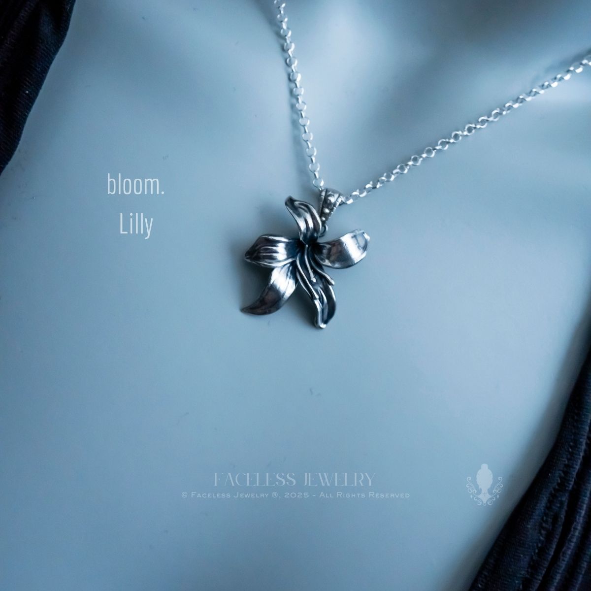 bloom. Lilly — A Sterling Silver Floral Pendant