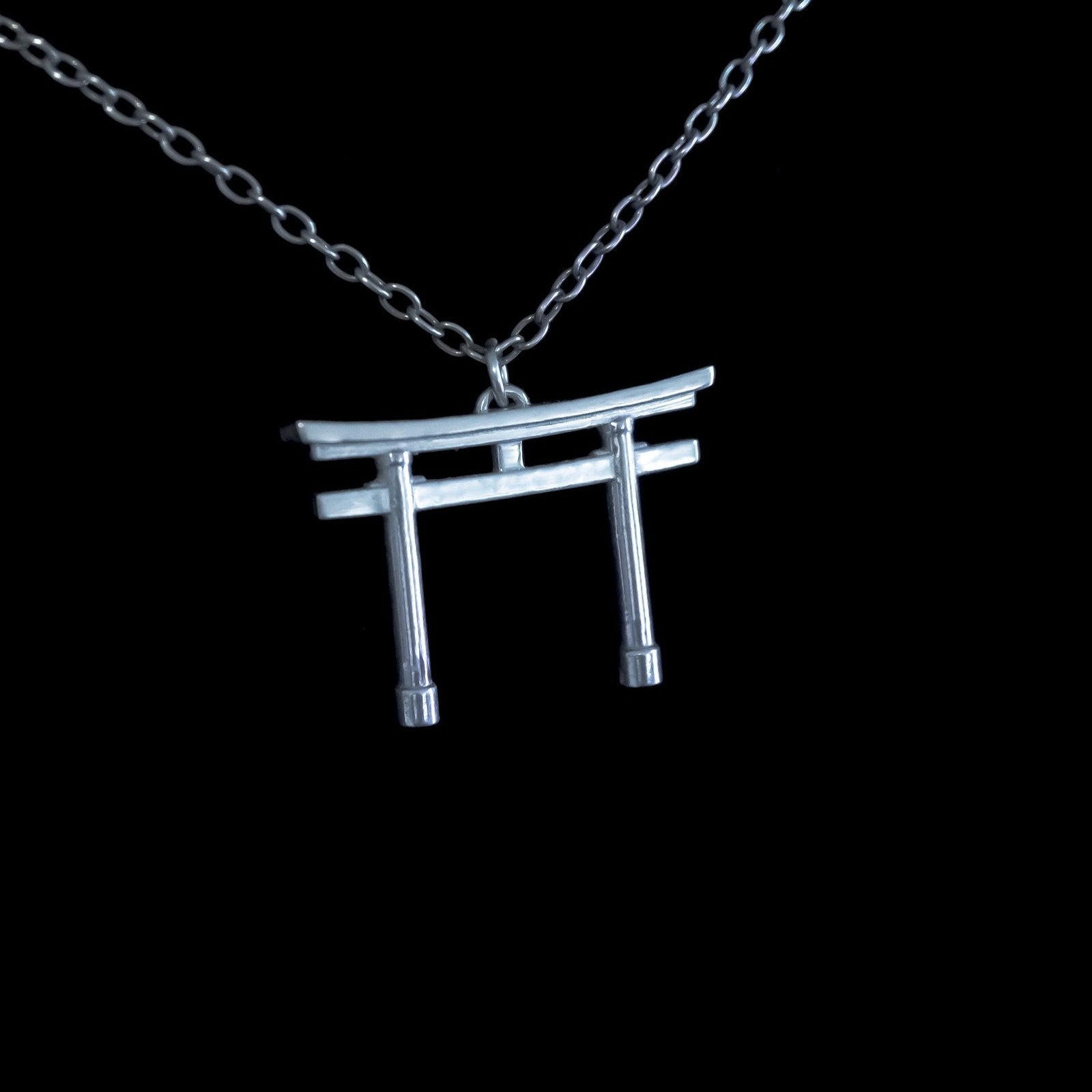 Torii Gate Pendant - Faceless Jewelry - alternative and gothic dark jewelry - for the mysterious and fantastical - take it&