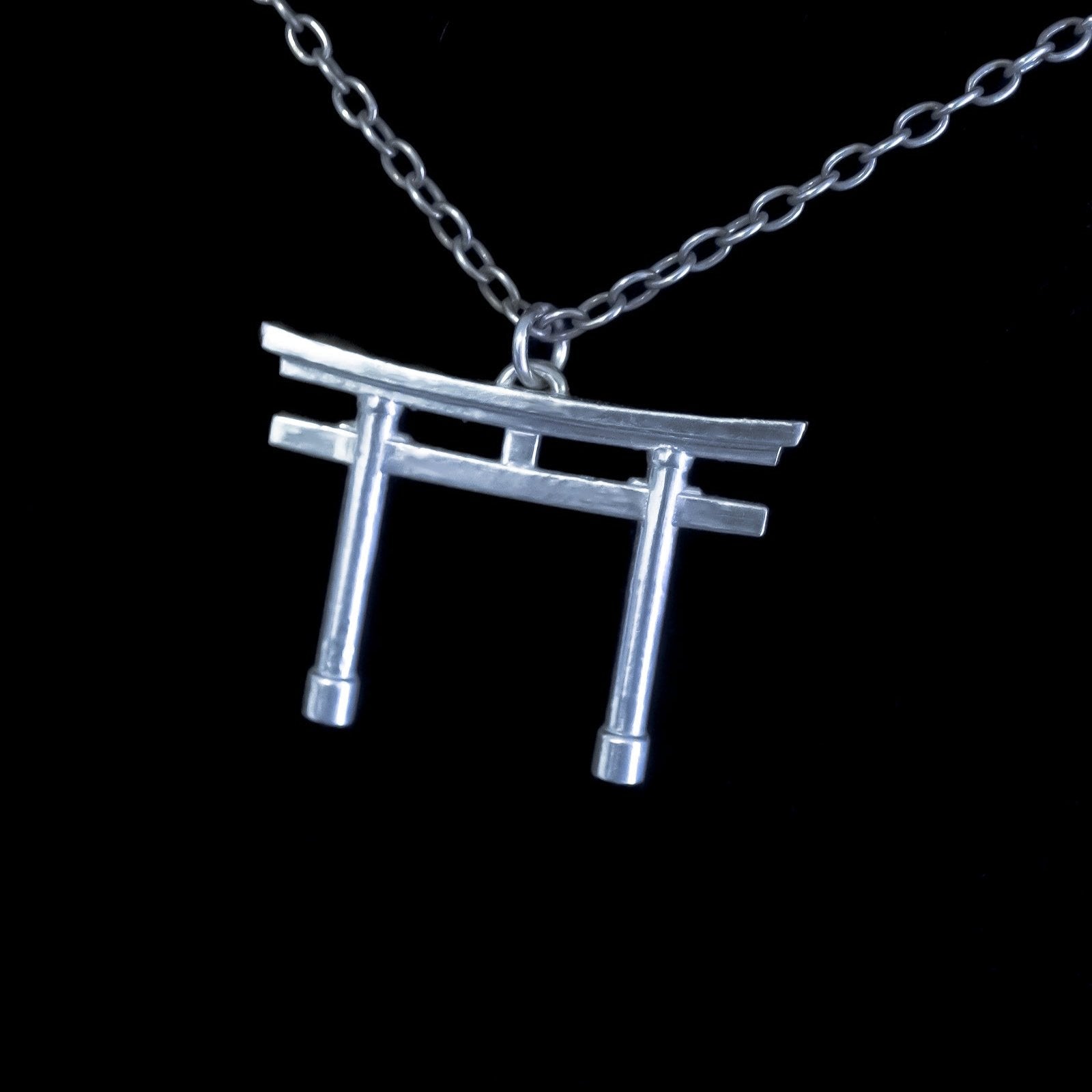 Torii Gate Pendant - Faceless Jewelry - alternative and gothic dark jewelry - for the mysterious and fantastical - take it&