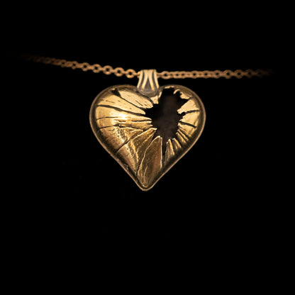 Golden Shatter - Broken Heart Necklace