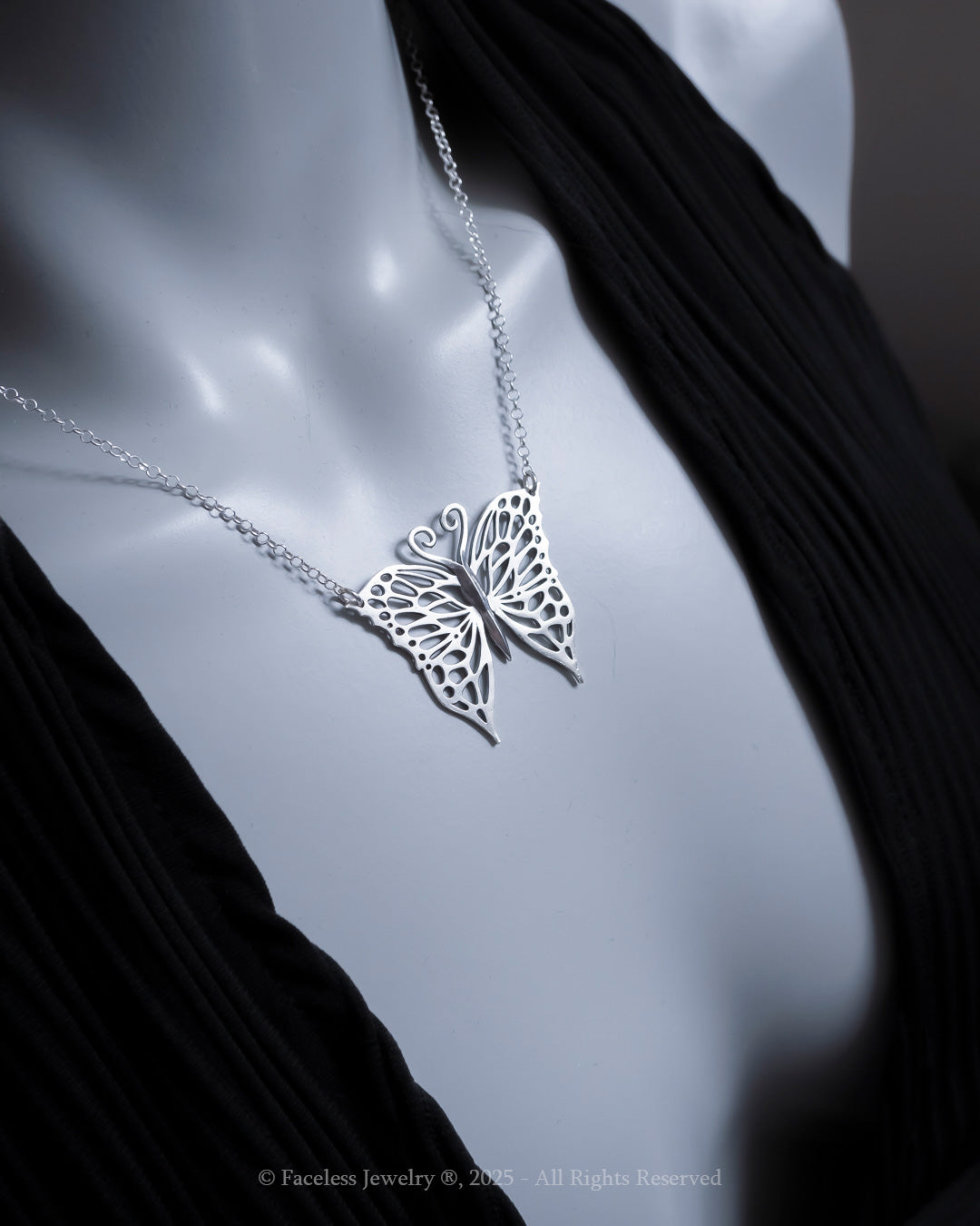 Monarch - A Sterling Silver Butterfly Necklace