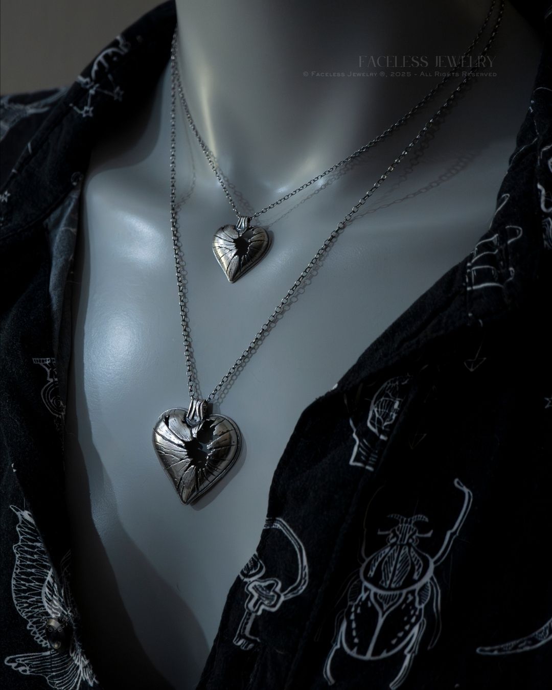 Shatter - Broken Heart Necklace in Sterling Silver