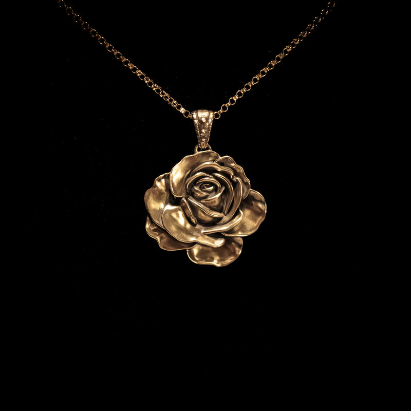 The Golden Rose - Luxury Gold Pendant for Love & Devotion