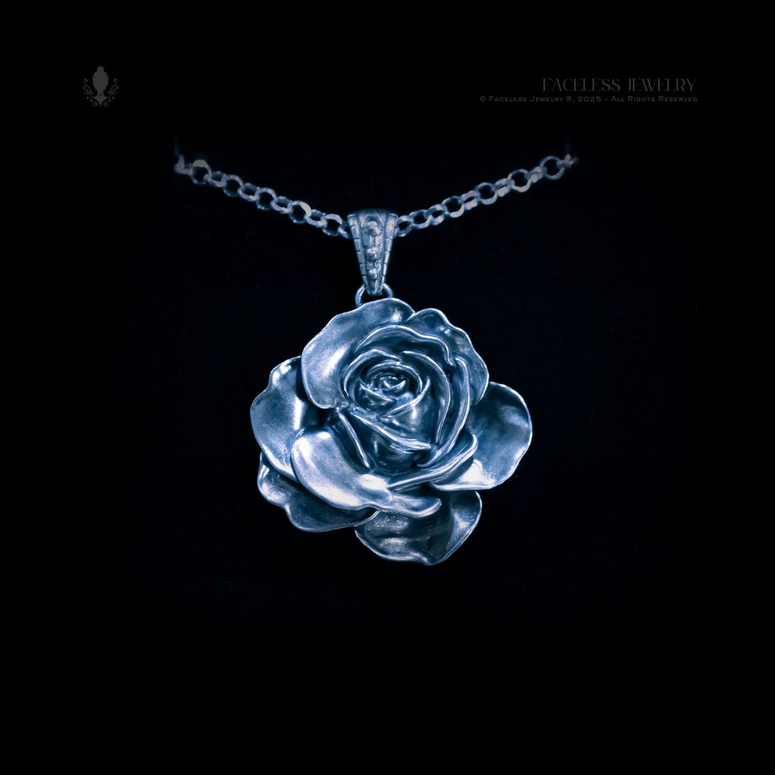 bloom. Rose— A Sterling Silver Floral Pendant