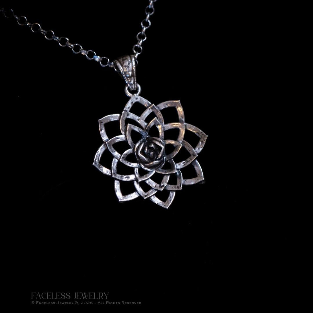 bloom. Lotus — A Sterling Silver Floral Pendant