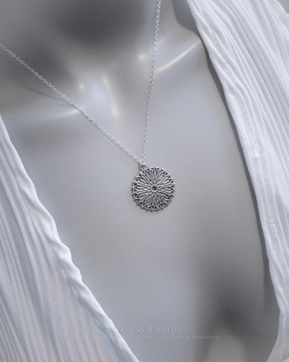 Creeping Frost - A Sterling Silver Snowflake Necklace