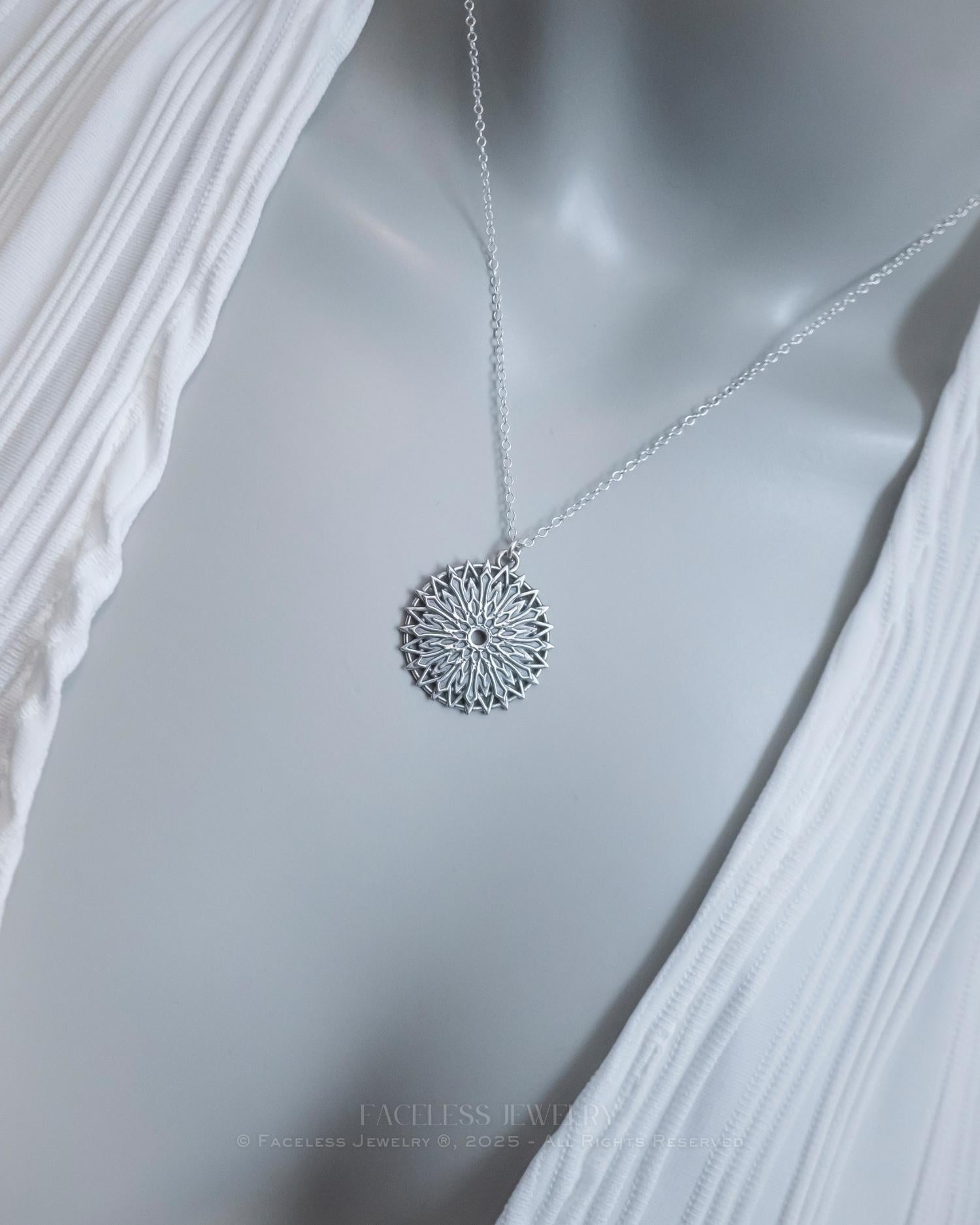 Creeping Frost - A Sterling Silver Snowflake Necklace