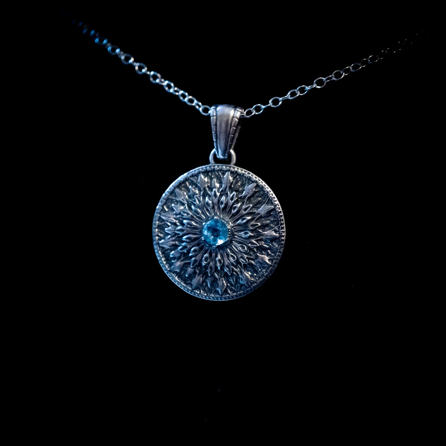 Glacial Frost - Sterling Silver &amp; Sky Blue Topaz Pendant Necklace (1 of 3)