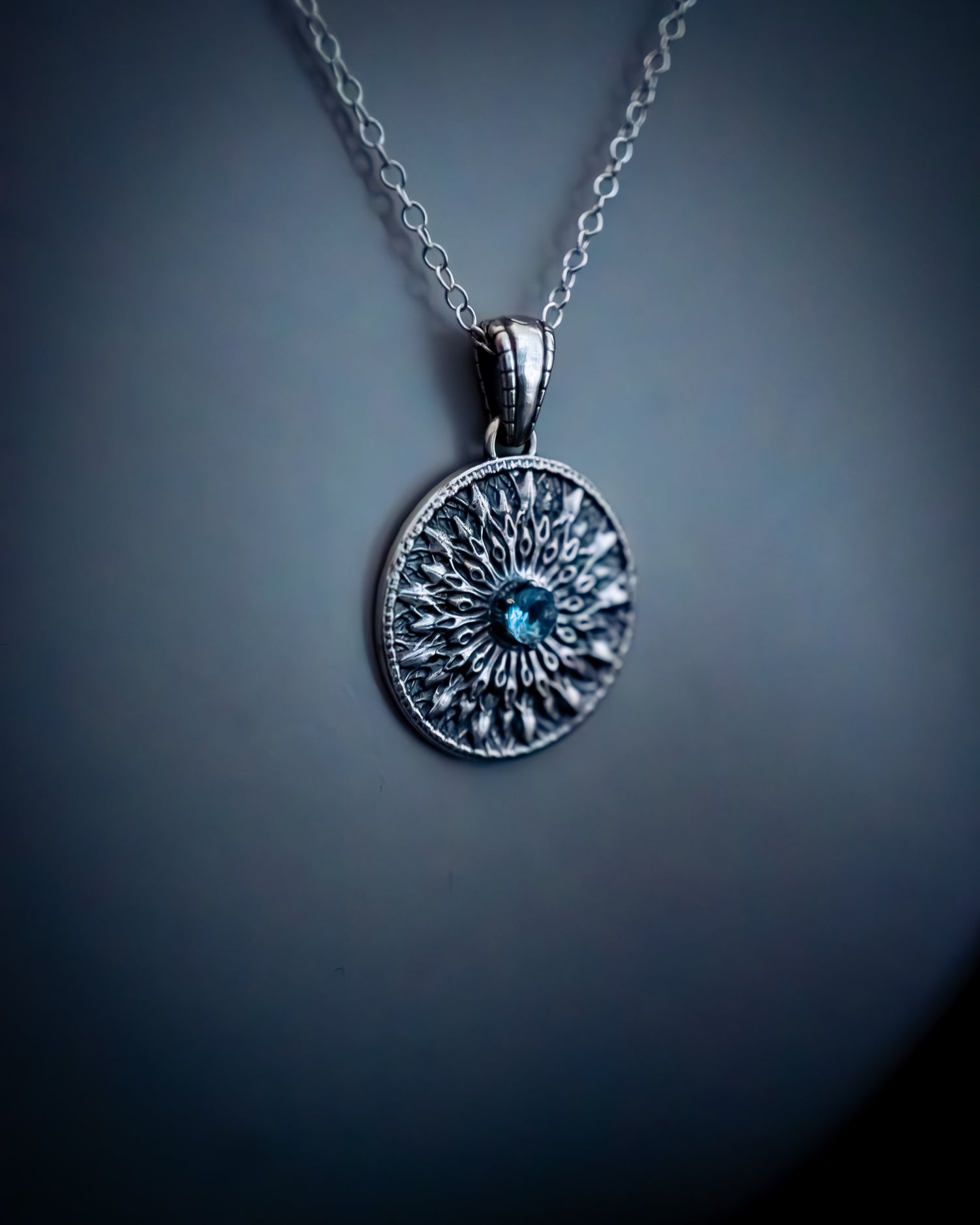 Glacial Frost - Sterling Silver &amp; Sky Blue Topaz Pendant Necklace (1 of 3)
