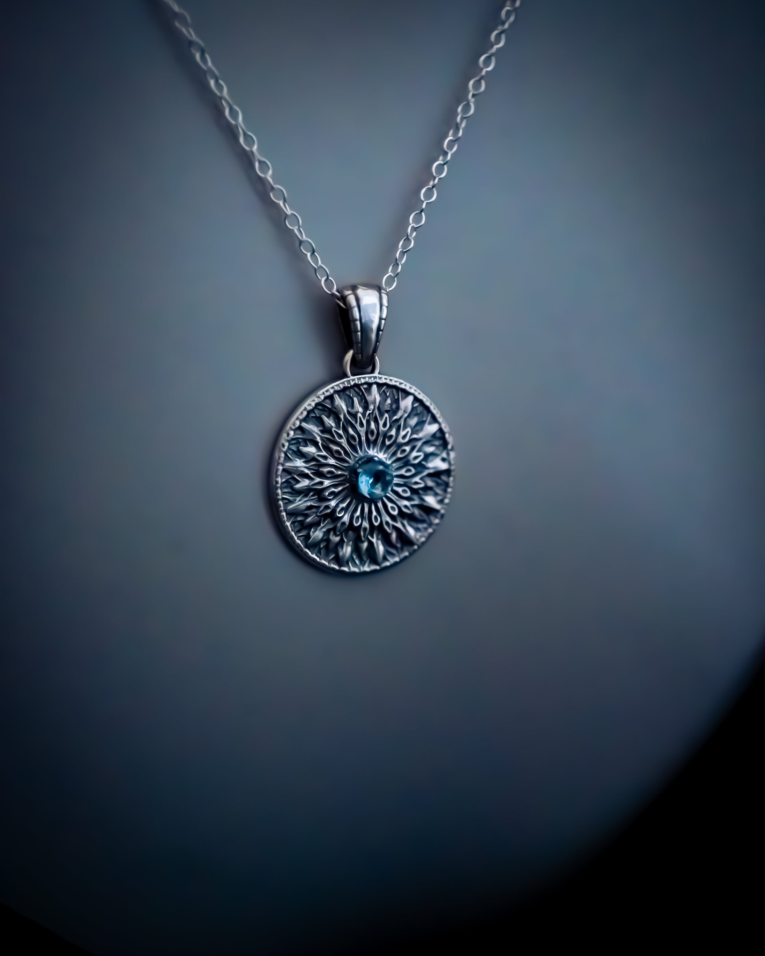 Glacial Frost - Sterling Silver &amp; Sky Blue Topaz Pendant Necklace (1 of 3)
