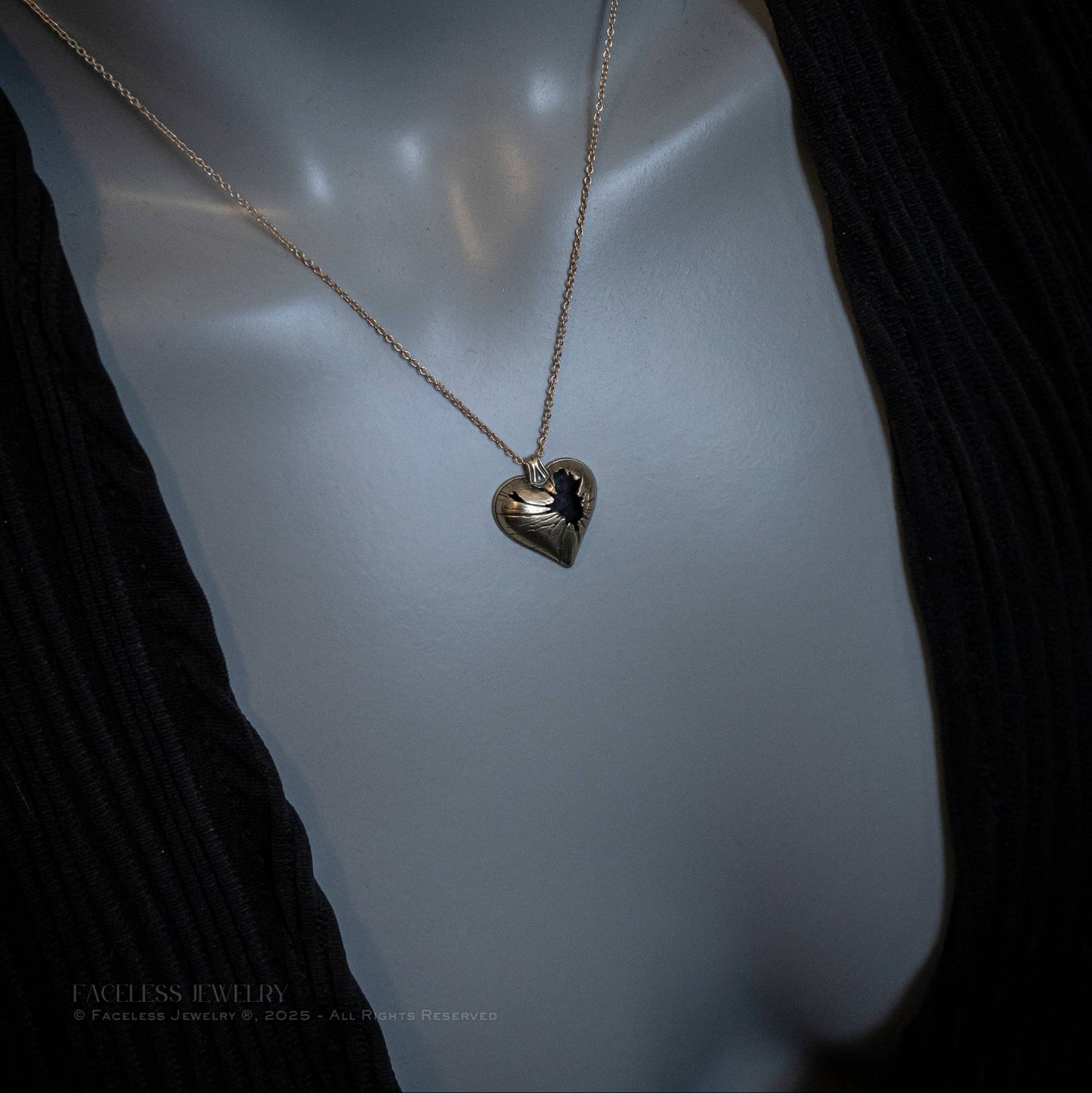 Golden Shatter - Broken Heart Necklace