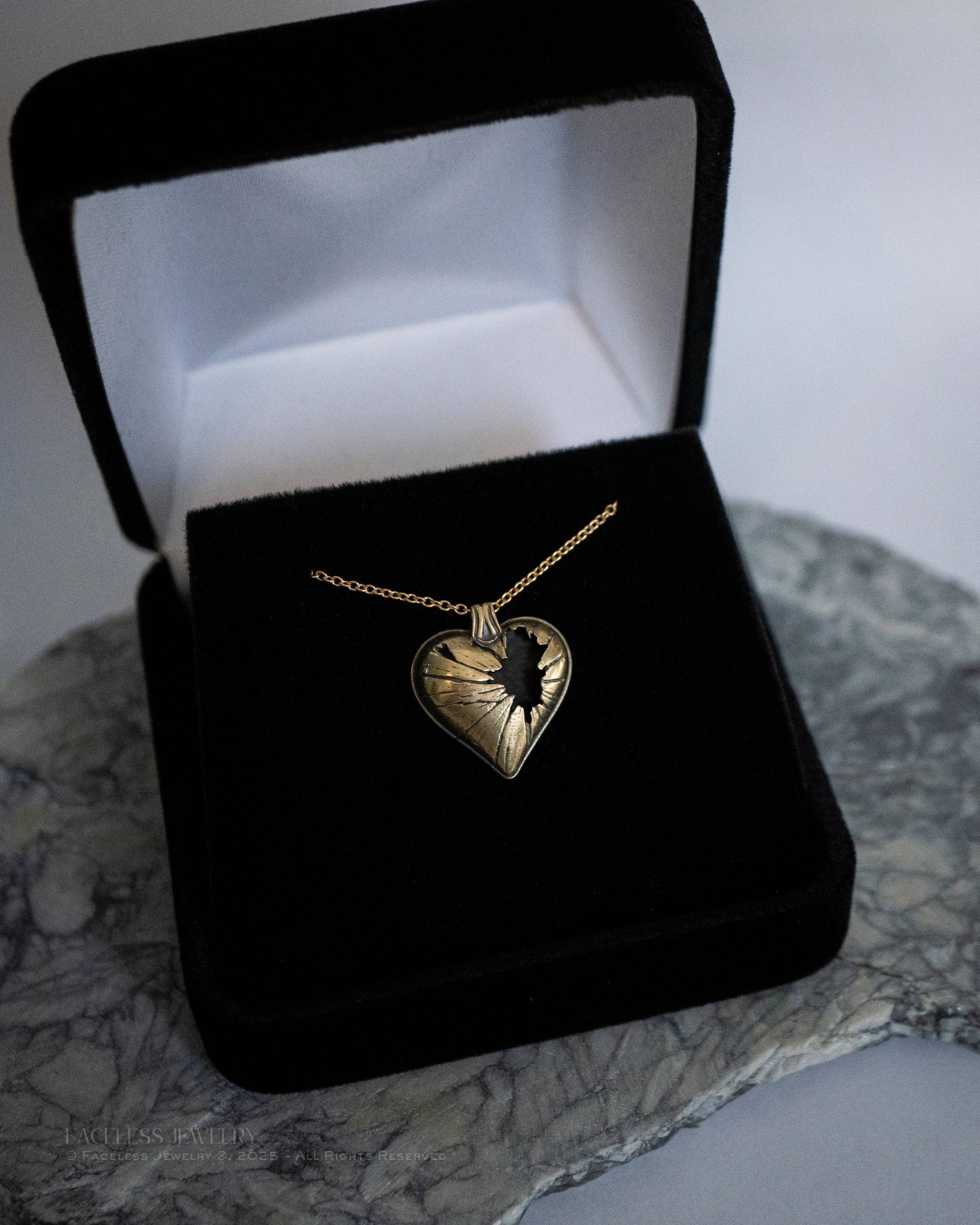 Golden Shatter - Broken Heart Necklace