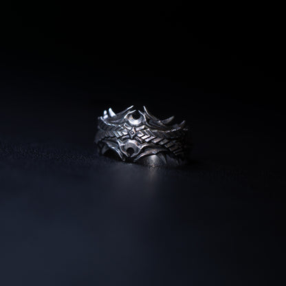 Infernal Dracken - A Sterling Silver Draconic Band